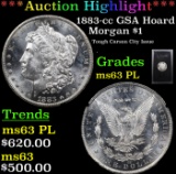 ***Auction Highlight*** 1883-cc GSA Hoard Morgan Dollar $1 Grades Select Unc PL (fc)