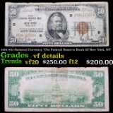 1929 $50 National Currency 'The Federal Reserve Bank Of New York, NY' Grades vf details
