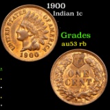 1900 Indian Cent 1c Grades Select AU RB