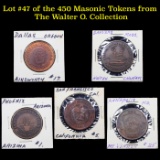 Lot #47 of the 450 Masonic Tokens from The Walter O. Collection