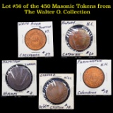 Lot #56 of the 450 Masonic Tokens from The Walter O. Collection