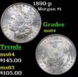 1890-p Morgan Dollar $1 Grades Choice Unc
