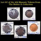 Lot #57 of the 450 Masonic Tokens from The Walter O. Collection