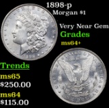 1898-p Morgan Dollar $1 Grades Choice+ Unc