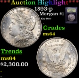 ***Auction Highlight*** 1893-p Morgan Dollar $1 Graded Choice Unc By USCG (fc)