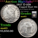 ***Auction Highlight*** 1817 O-109 Capped Bust Half Dollar 50c Graded ms63 By SEGS (fc)