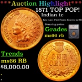 ***Auction Highlight*** 1871 TOP POP! Indian Cent 1c Graded ms66 rb By SEGS (fc)