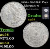 1880-o GAS Soft Pack Morgan Dollar $1 Grades Choice AU