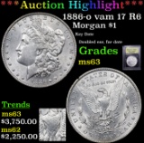 ***Auction Highlight*** 1886-o vam 17 R6 Morgan Dollar $1 Graded Select Unc By USCG (fc)