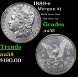 1889-s Morgan Dollar $1 Grades Choice AU/BU Slider