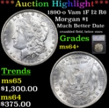 ***Auction Highlight*** 1890-o Vam 1F I2 R6 Morgan Dollar $1 Graded ms64+ By SEGS (fc)