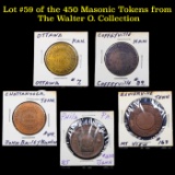 Lot #59 of the 450 Masonic Tokens from The Walter O. Collection