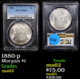 PCGS 1880-p Morgan Dollar $1 Graded ms62 By PCGS