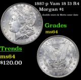 1887-p Vam 18 I3 R4 Morgan Dollar $1 Grades Choice Unc