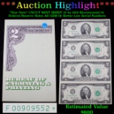 ***Auction Highlight*** *Star Note* UNCUT MINT SHEET of 4x 1976 Bicentennial $2 Federal Reserve Note