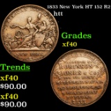 1833 New York HT 152 R2 Hard Times Token 1c Grades xf