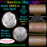 ***Auction Highlight*** Full solid date 1883-o Uncirculated Morgan silver dollar roll, 20 coins (fc)