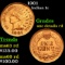 1901 Indian Cent 1c Grades unc details rd