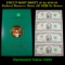 UNCUT MINT SHEET of 4x 1976 $2 Federal Reserve Notes All GEM Or Better