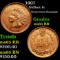 1907 Indian Cent 1c Grades GEM Unc RB
