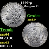 1897-p Morgan Dollar $1 Grades Select+ Unc