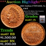 ***Auction Highlight*** 1863 Indian F-NY-630L-7a Civil War Token 1c Graded ms67 rb By SEGS (fc)