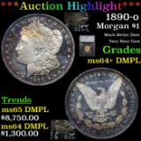 ***Auction Highlight*** 1890-o Morgan Dollar $1 Graded ms64+ DMPL By SEGS (fc)