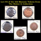 Lot #79 of the 450 Masonic Tokens from The Walter O. Collection