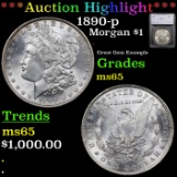 ***Auction Highlight*** 1890-p Morgan Dollar $1 Graded ms65 By SEGS (fc)