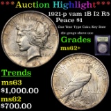***Auction Highlight*** 1921-p vam 1B I2 R5 Peace Dollar $1 Graded Select Unc By USCG (fc)