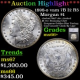 ***Auction Highlight*** 1898-o vam 7B I2 R5 Morgan Dollar $1 Graded ms66+ By SEGS (fc)