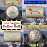 ***Auction Highlight*** Full Morgan/Peace Casino Las Vegas flamingo silver $1 roll $20, 1889 & 1890