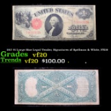 1917 $1 Large Size Legal Tender, Signatures of Spellman & White, FR39  Grades vf, very fine