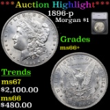 ***Auction Highlight*** 1896-p Morgan Dollar $1 Graded ms66+ By SEGS (fc)