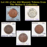Lot #81 of the 450 Masonic Tokens from The Walter O. Collection