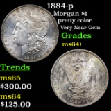 1884-p Morgan Dollar $1 Grades Choice+ Unc