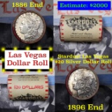 ***Auction Highlight*** Full Morgan/Peace Casino Las Vegas Stardust silver $1 roll $20, 1886 & 1896
