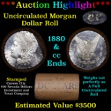 ***Auction Highlight*** 1880 & CC Uncirculated Morgan Dollar Shotgun Roll (fc)