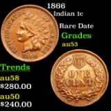 1866 Indian Cent 1c Grades Select AU