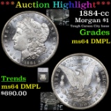 ***Auction Highlight*** 1884-cc Morgan Dollar $1 Graded ms64 DMPL By SEGS (fc)