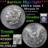 ***Auction Highlight*** 1883-s vam 7  Morgan Dollar $1 Graded Select Unc By USCG (fc)