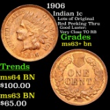 1906 Indian Cent 1c Grades Select+ Unc BN