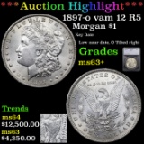 ***Auction Highlight*** 1897-o vam 12 R5 Morgan Dollar $1 Graded ms63+ By SEGS (fc)