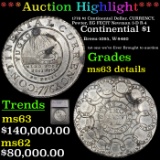 *HIGHLIGHT OF NIGHT* 1776 Continental $1, CURRENCY, Pewter, EG FECIT Newman 3-D R4 ms63 details SEGS