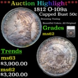 ***Auction Highlight*** 1812 O-109a Capped Bust Half Dollar 50c Graded ms62 By SEGS (fc)