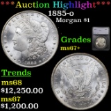 ***Auction Highlight*** 1885-o Morgan Dollar $1 Graded ms67+ By SEGS (fc)