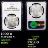 NGC 1902-o Morgan Dollar $1 Graded ms62 By NGC