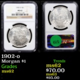 NGC 1902-o Morgan Dollar $1 Graded ms62 By NGC