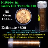 Lincoln 1c roll, 1944-s 50 pcs Unc Roll