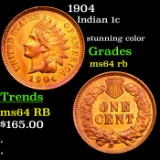 1904 Indian Cent 1c Grades Choice Unc RB